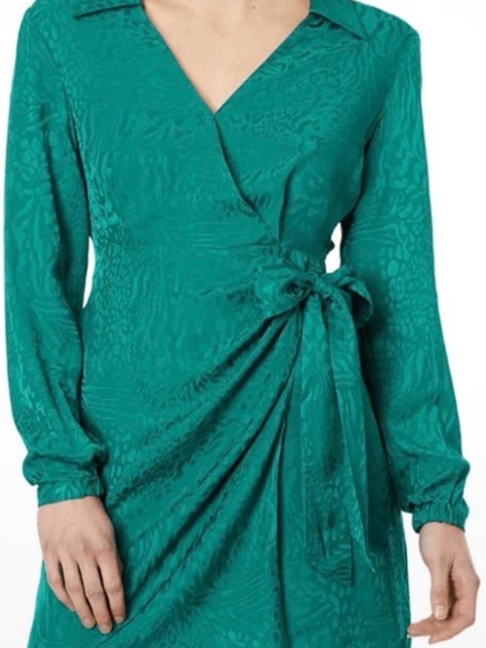 Lilly Pulitzer Teal Wrap Dress with Tie Waist